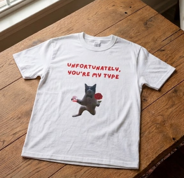 "Unfortunately, You're My Type" Unisex Cat Graphic Tee