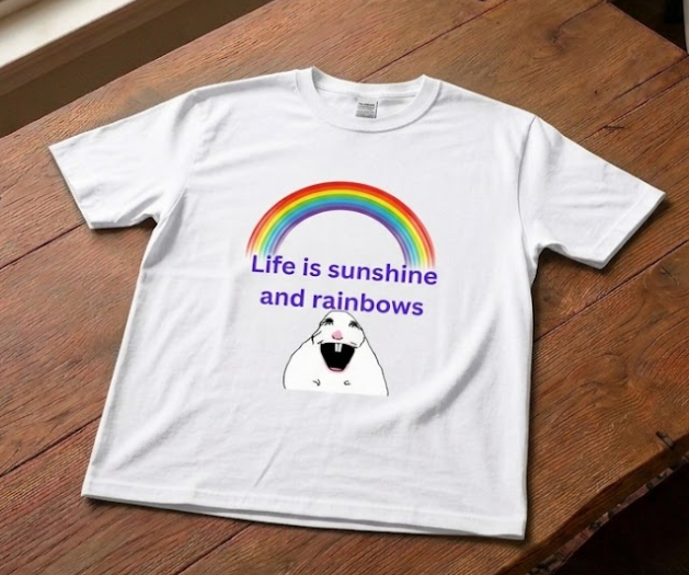 "Life is Sunshine and Rainbows" Meme Graphic Tee